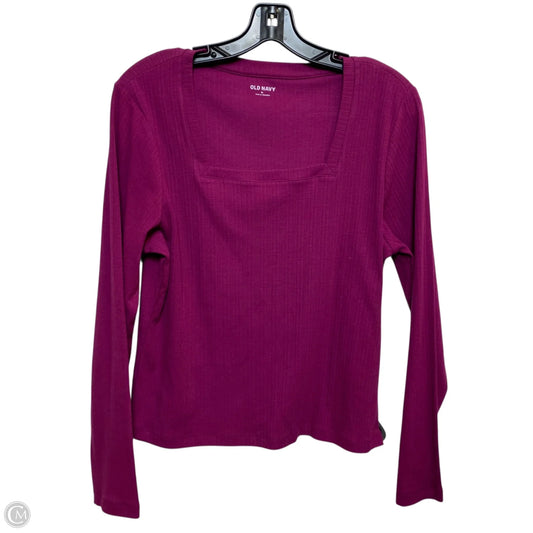 Top Long Sleeve Basic By Old Navy In Purple, Size: Xl