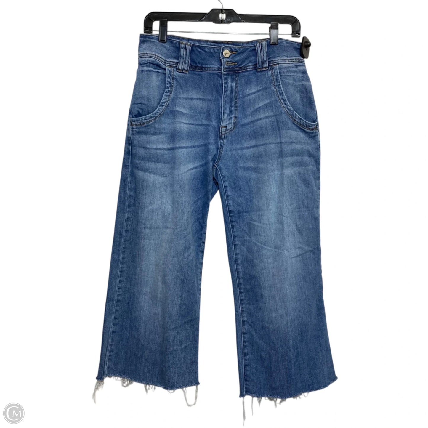 Jeans Cropped By Ceros In Blue Denim, Size: 8