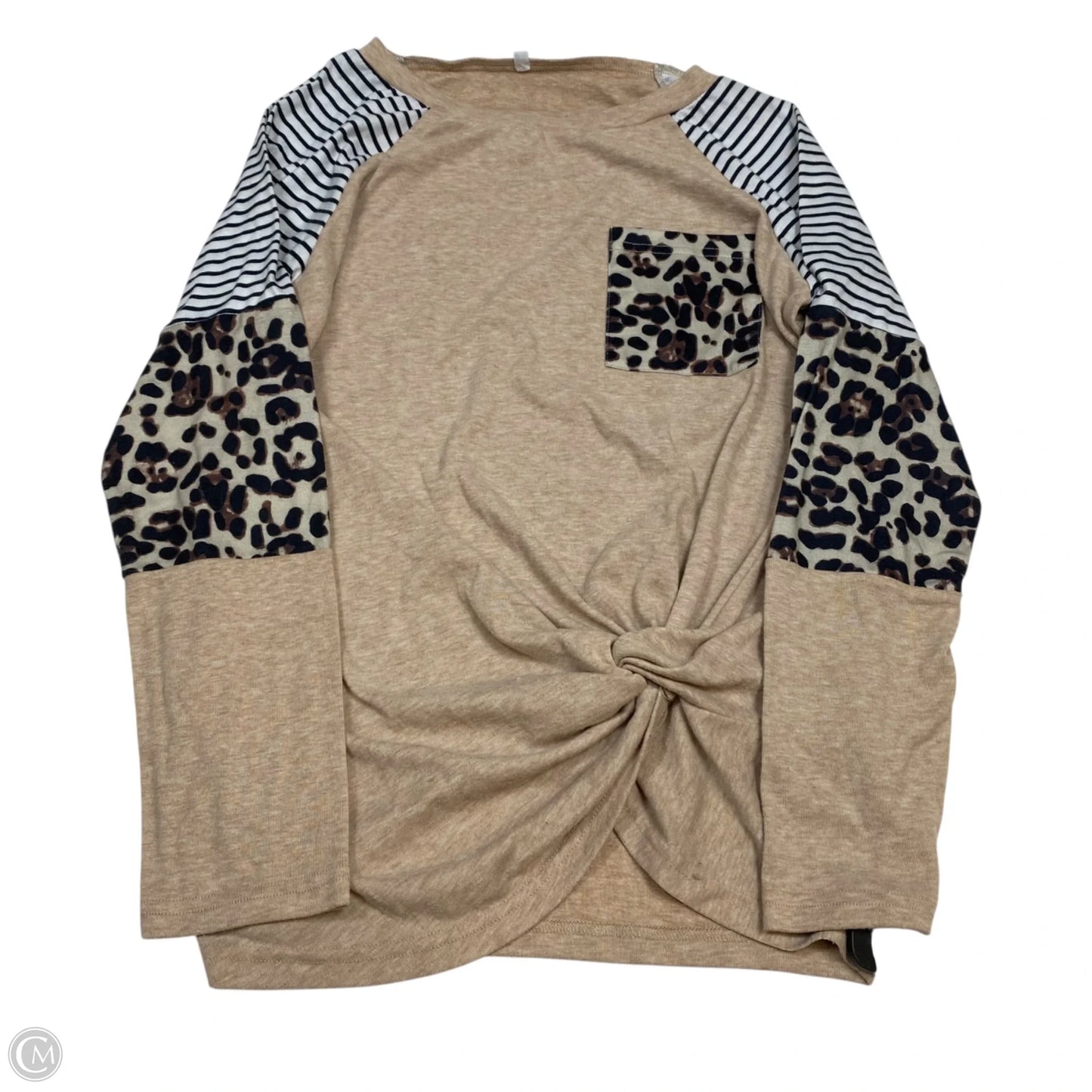 Top Long Sleeve By Clothes Mentor In Tan, Size: S