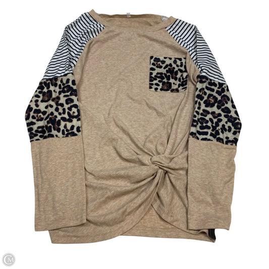 Top Long Sleeve By Clothes Mentor In Tan, Size: S