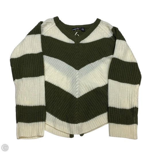 Sweater By Derotchild In Cream & Green, Size: 3x