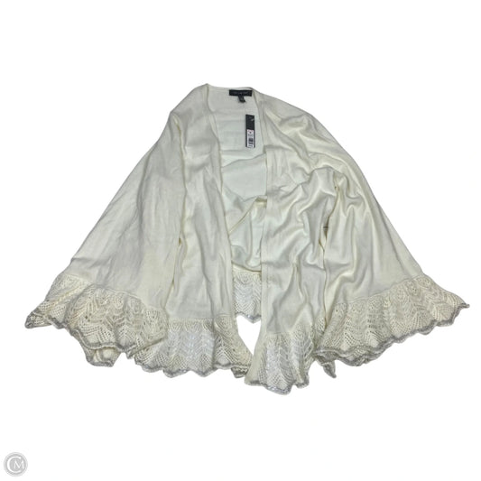 Sweater Cardigan By Limited In Cream, Size: M