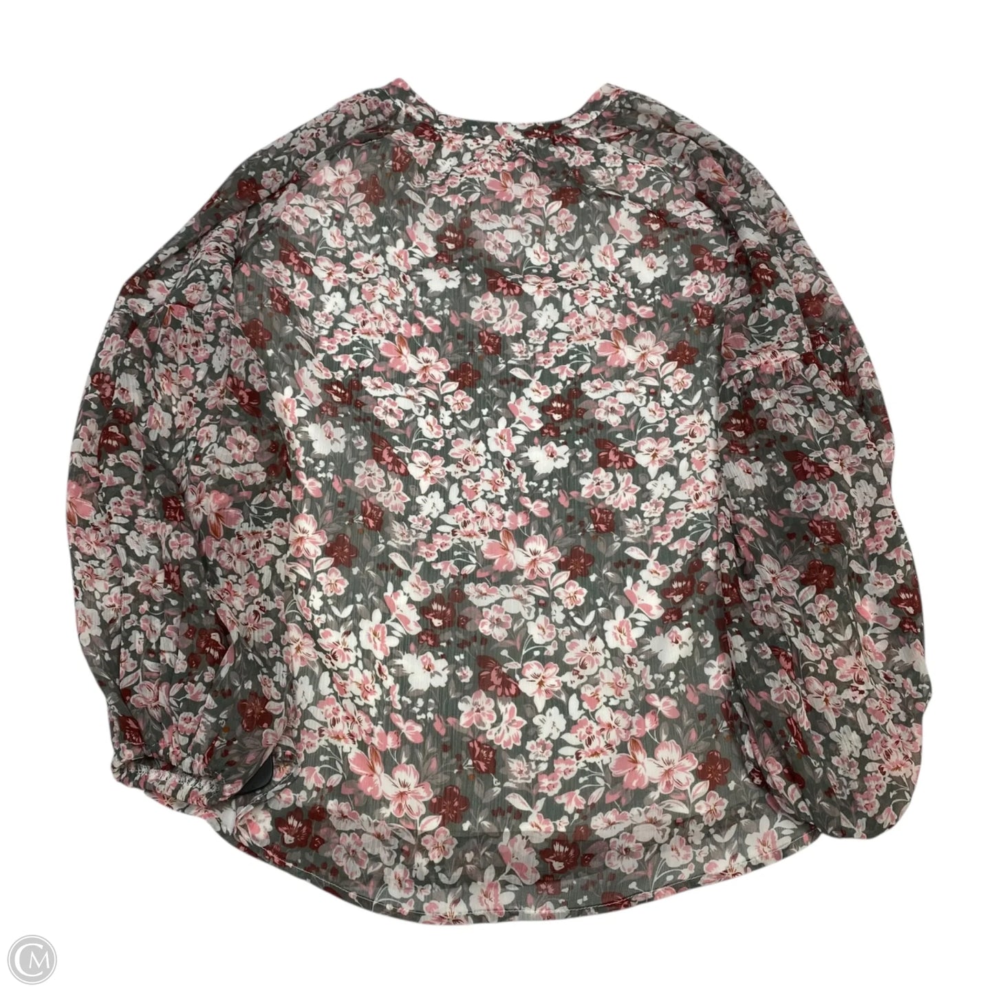 Top Long Sleeve By Cmf In Grey & Pink, Size: M