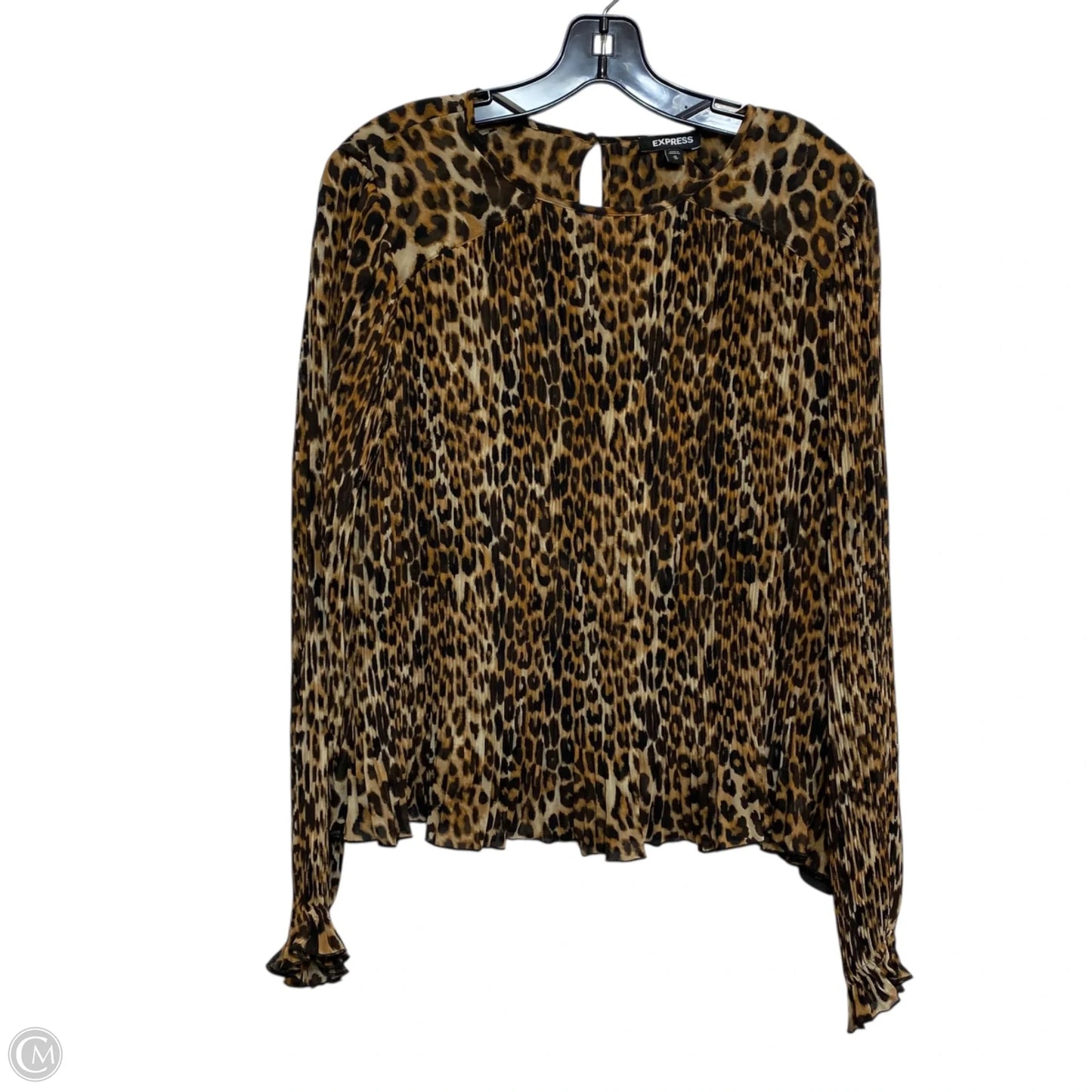 Top Long Sleeve By Express In Animal Print, Size: M