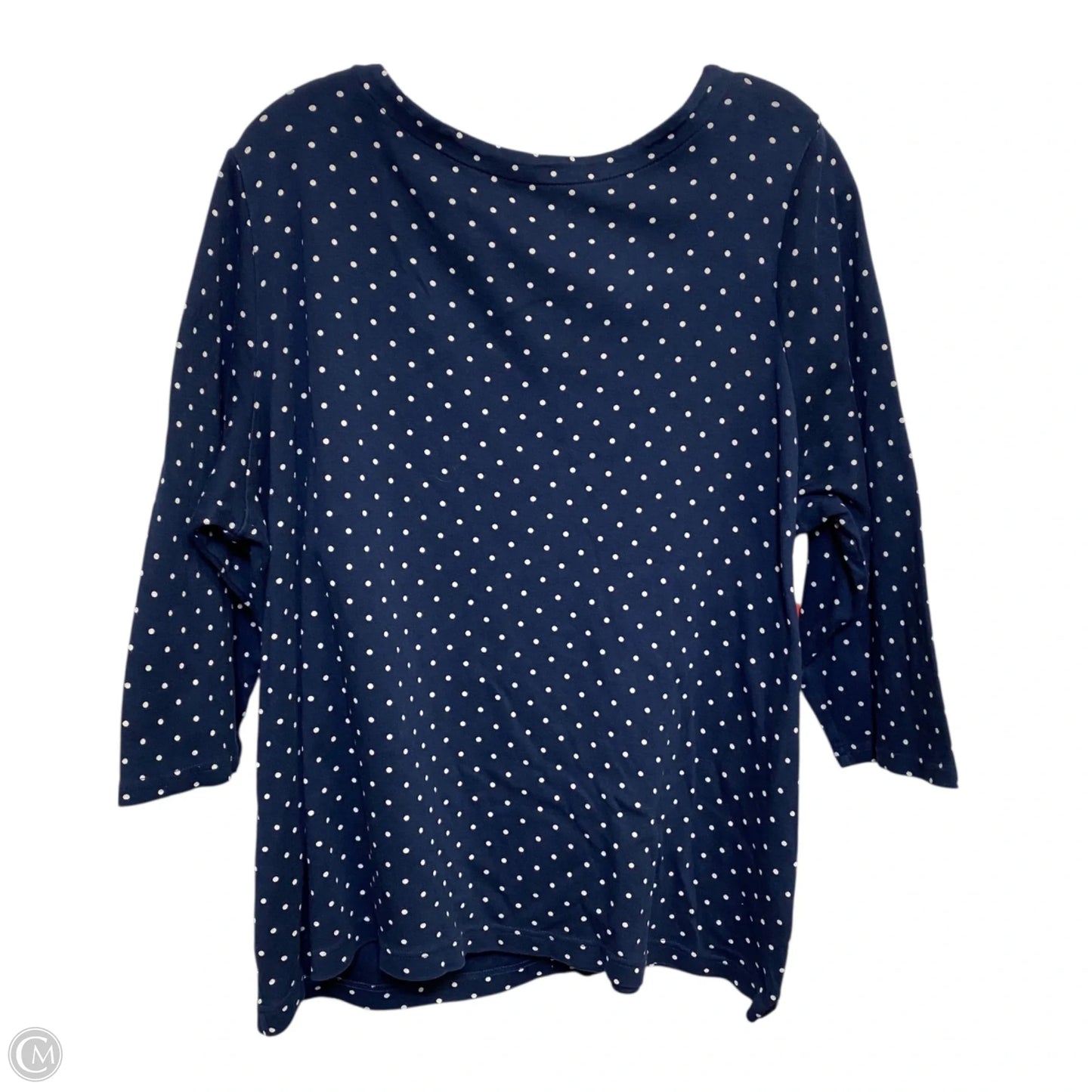 Top 3/4 Sleeve By Croft And Barrow In Blue, Size: 1x