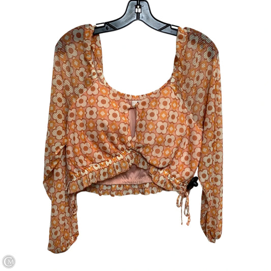 Top Long Sleeve By Madden Nyc In Orange, Size: Xl