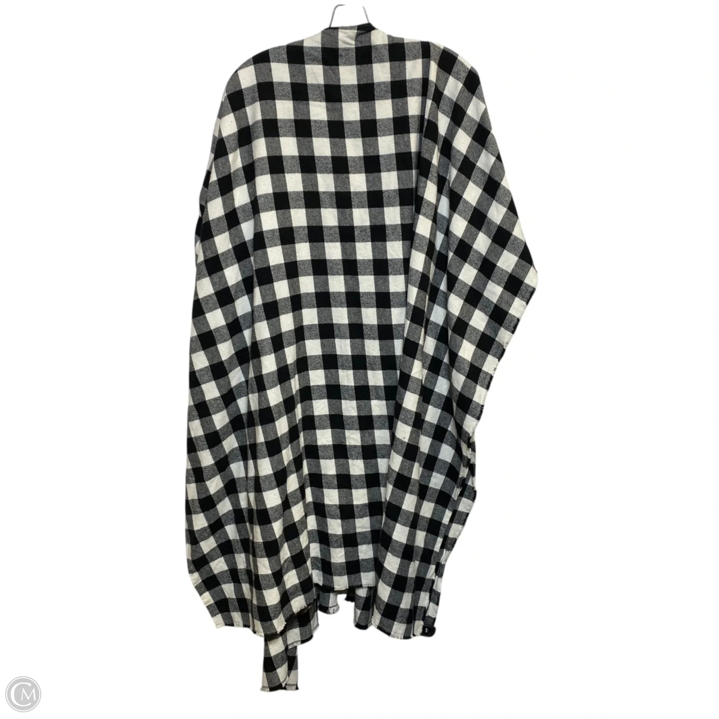 Shawl By Clothes Mentor In Black & White, Size: Osfm