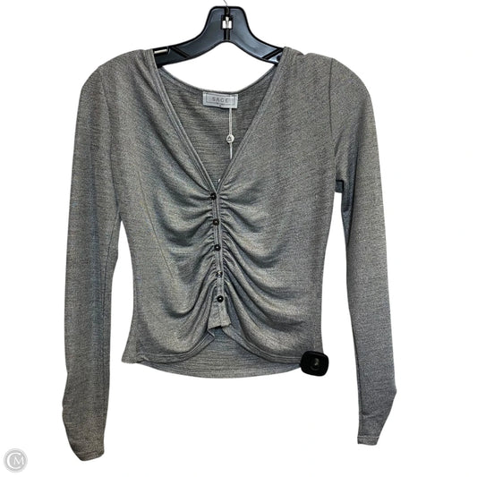 Top Long Sleeve By Sage In Grey, Size: M
