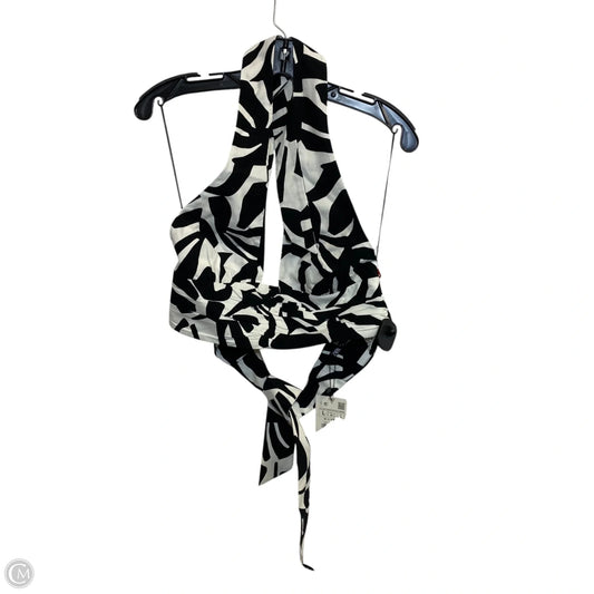 Top Sleeveless By Zara In Black & Cream, Size: L