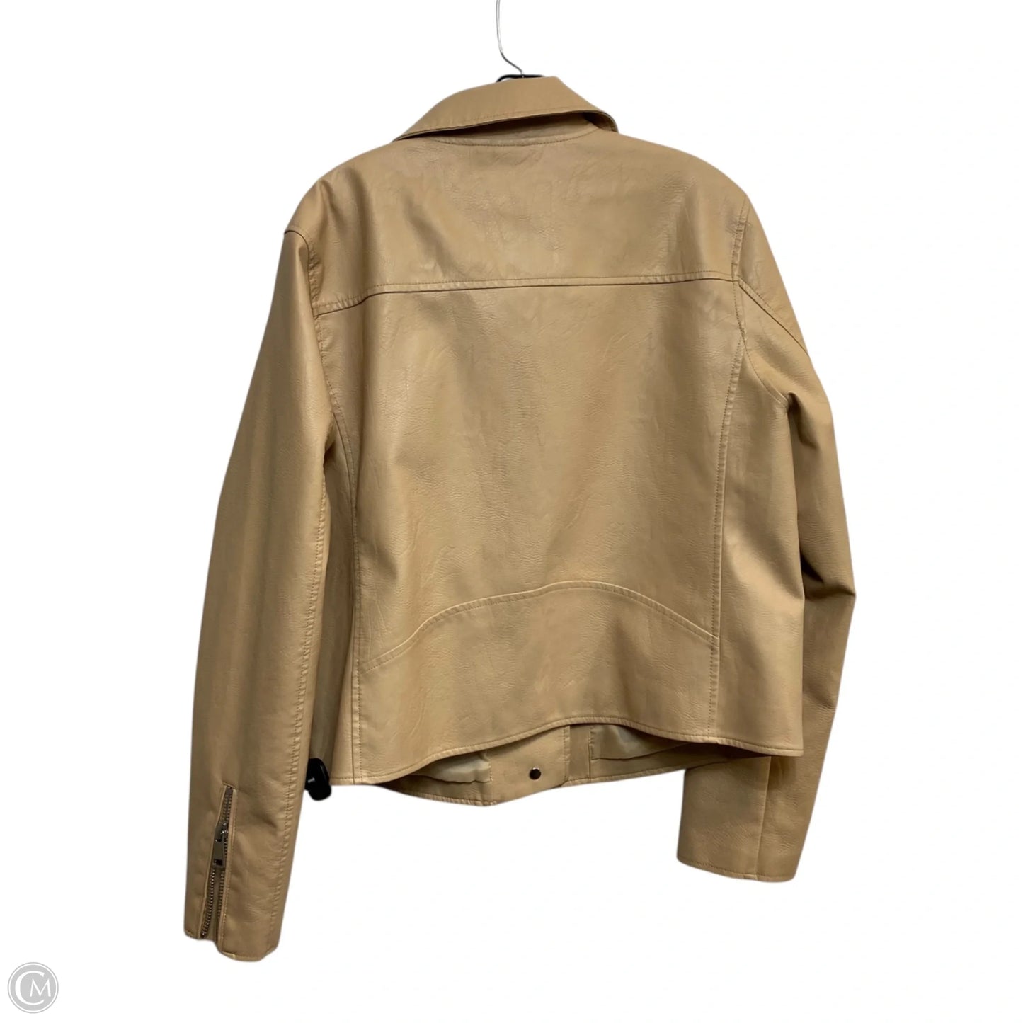Jacket Moto By Anthropologie In Tan, Size: Xl