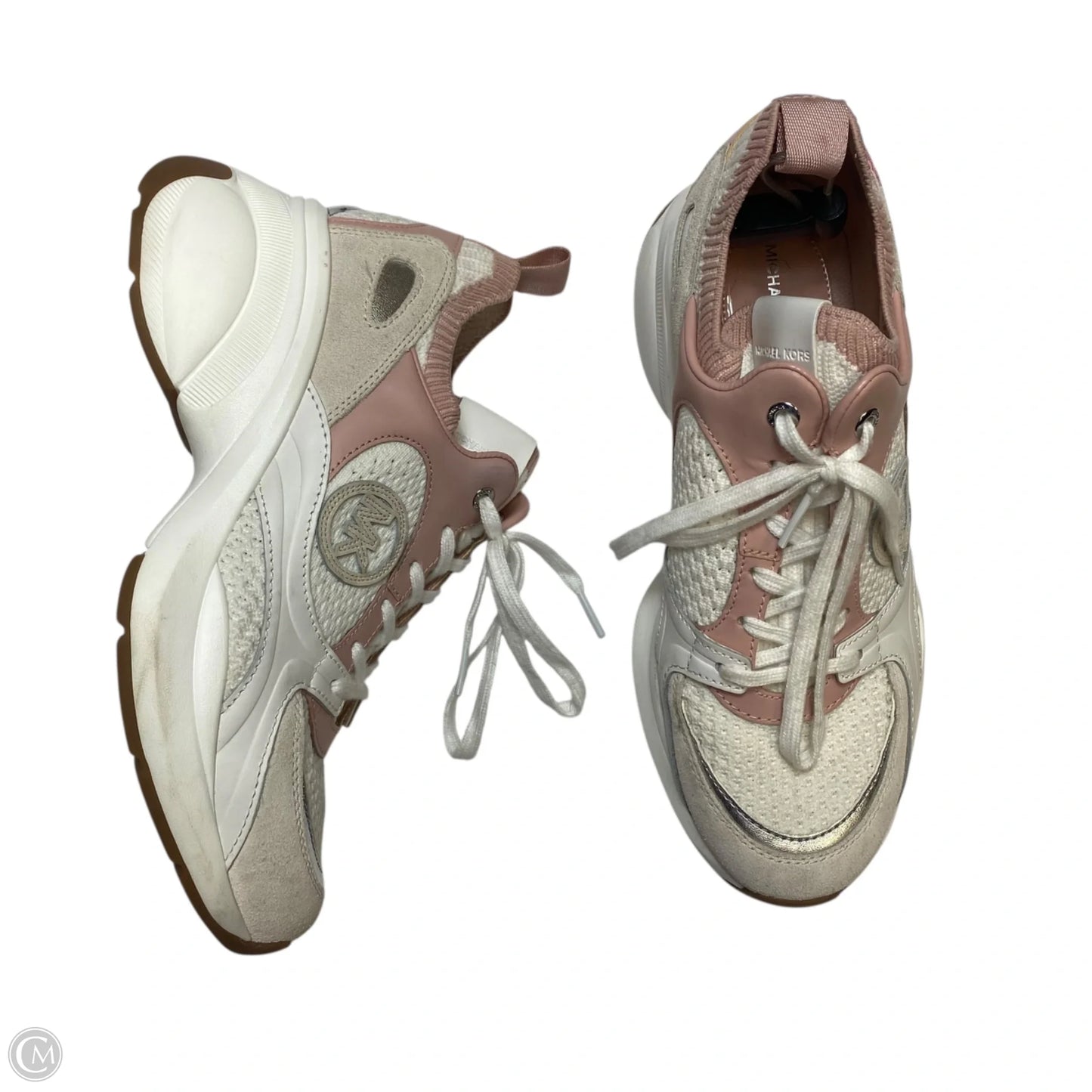 Shoes Designer By Michael Kors In Pink & White, Size: 9.5