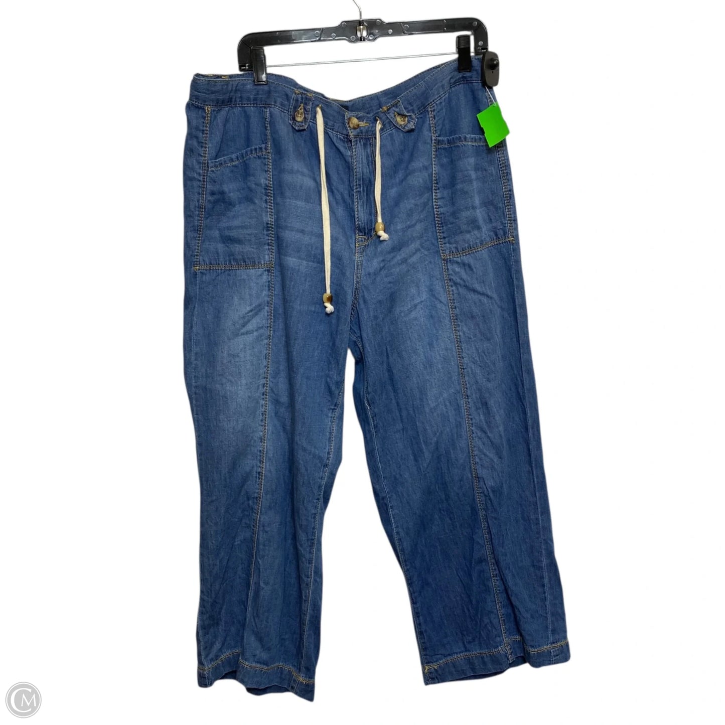 Jeans Wide Leg By Curve Appeal In Blue Denim, Size: 16