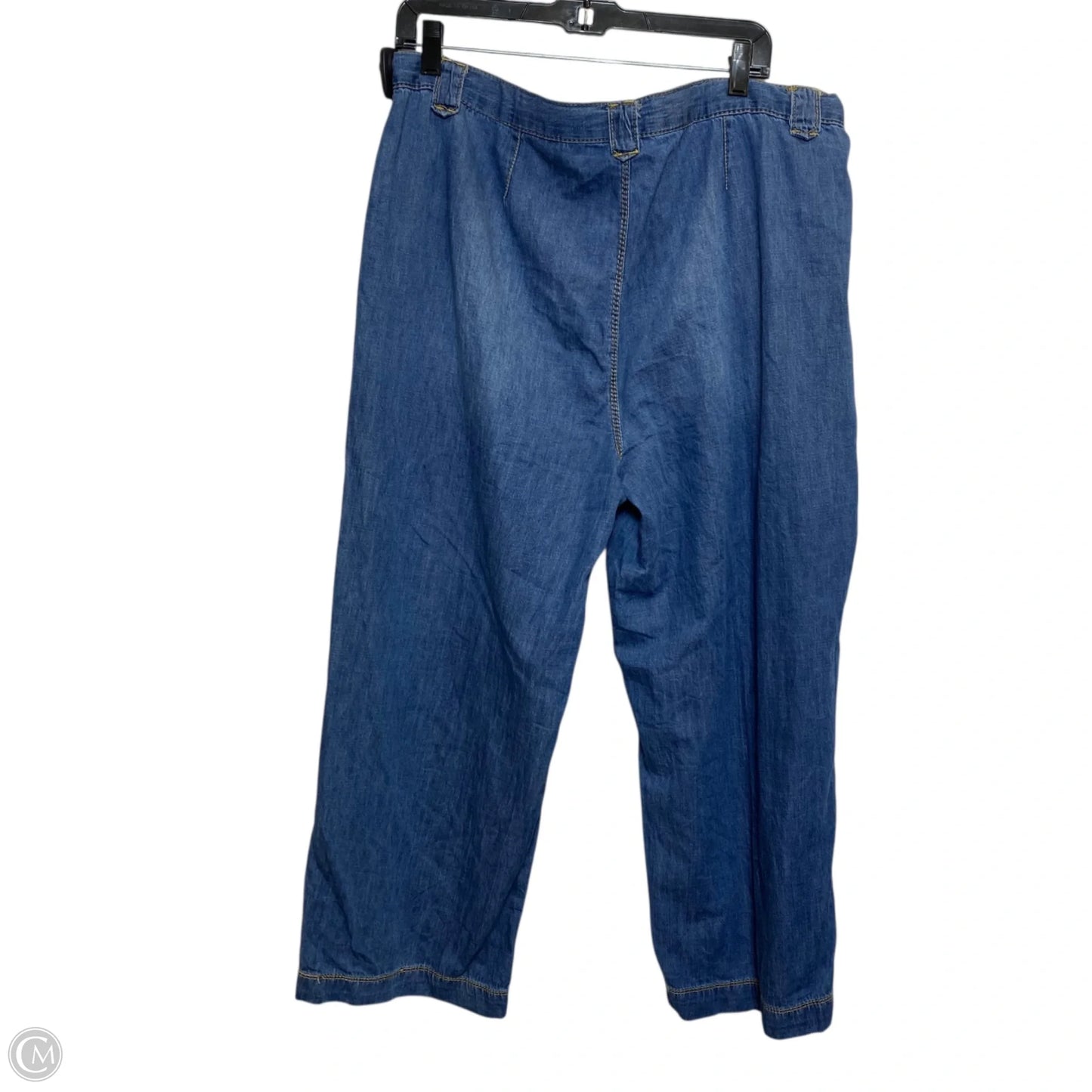 Jeans Wide Leg By Curve Appeal In Blue Denim, Size: 16