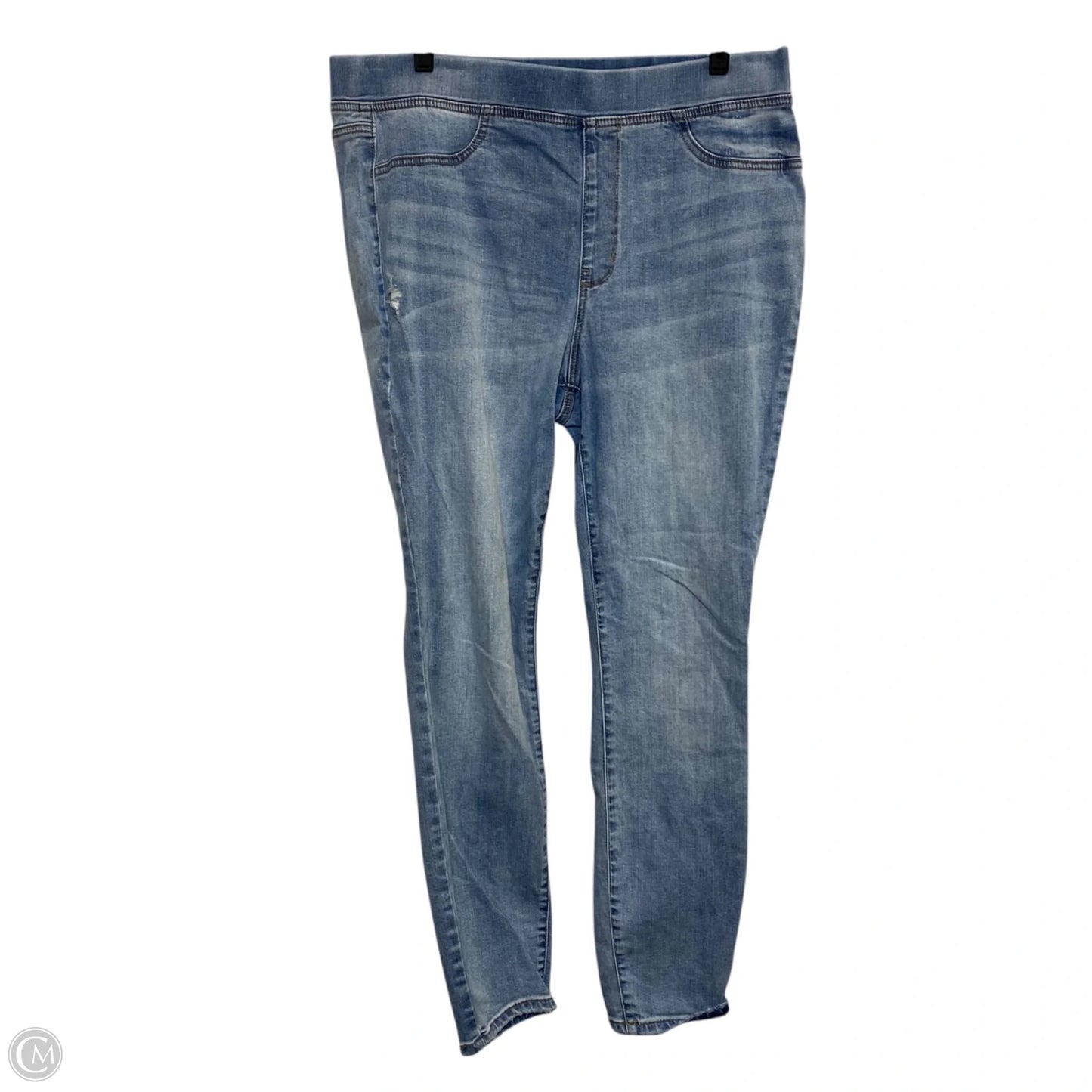 Jeans Skinny By Wonderly In Blue Denim, Size: 12