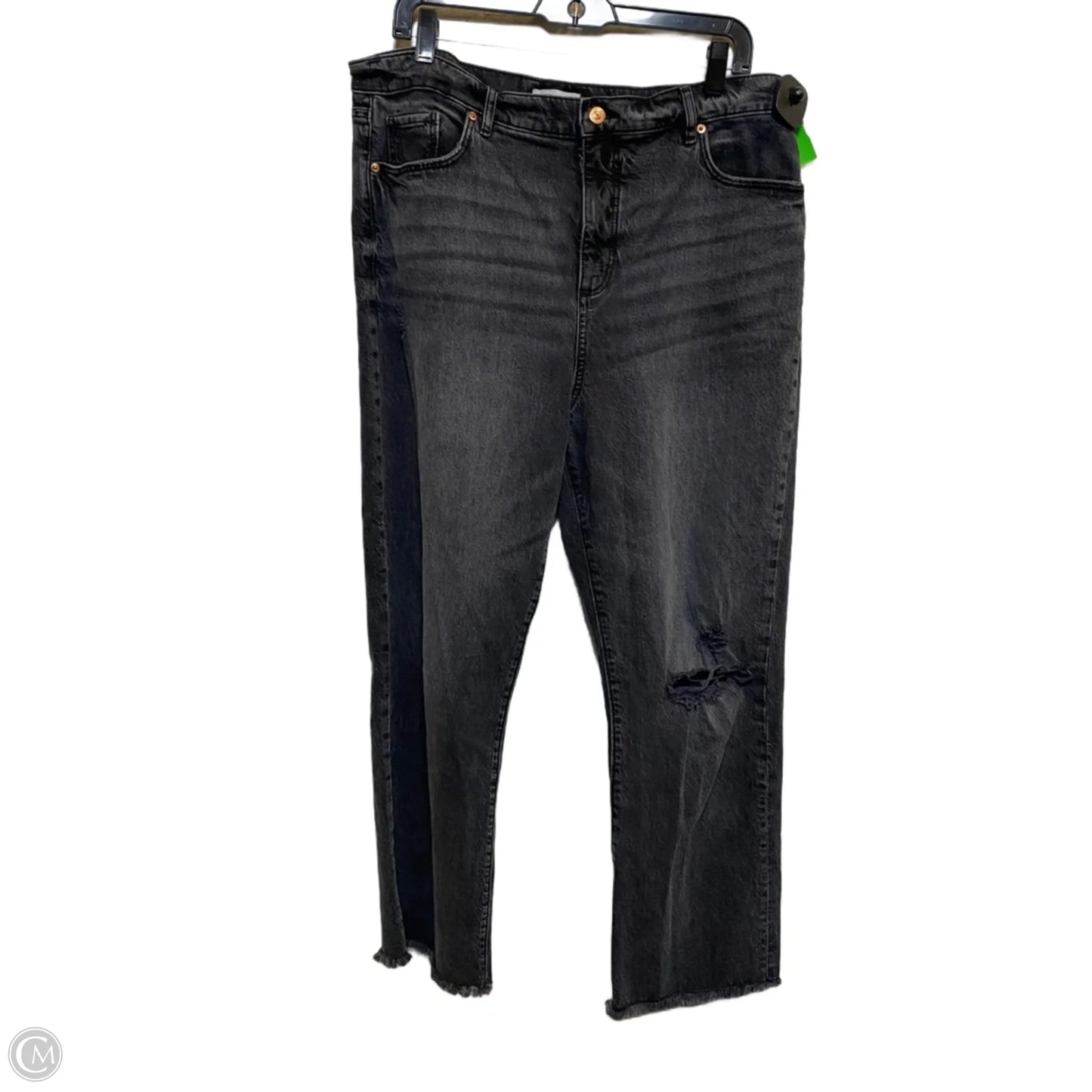 Jeans Straight By Loft In Grey Denim, Size: 14