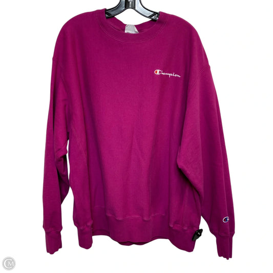 Athletic Sweatshirt Crewneck By Champion In Pink, Size: 2x