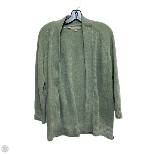 Sweater Cardigan By Loft In Green, Size: S