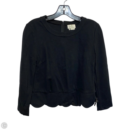 Top Long Sleeve Designer By Kate Spade In Black, Size: S