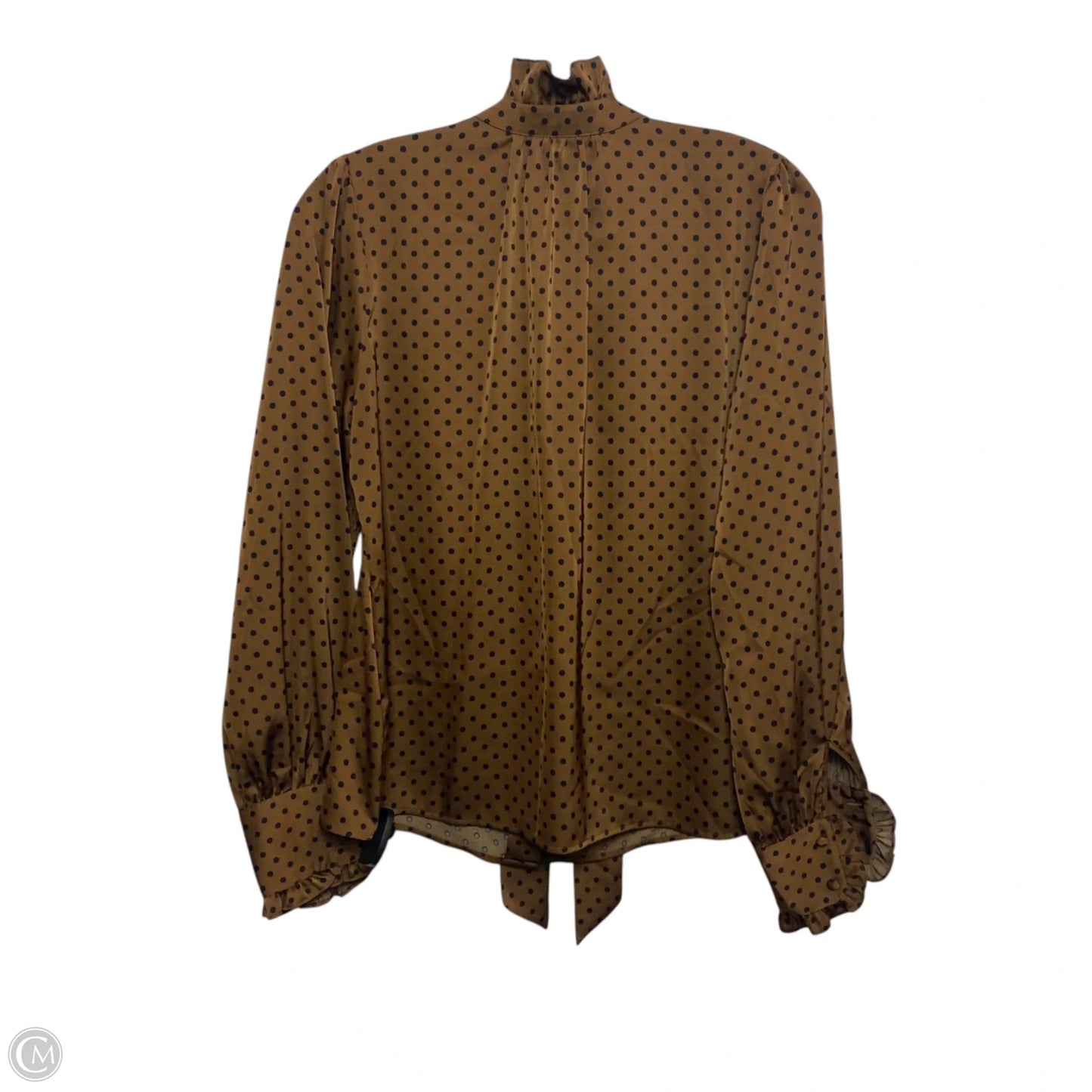 Blouse Long Sleeve By Maison Damelie In Brown, Size: Xs