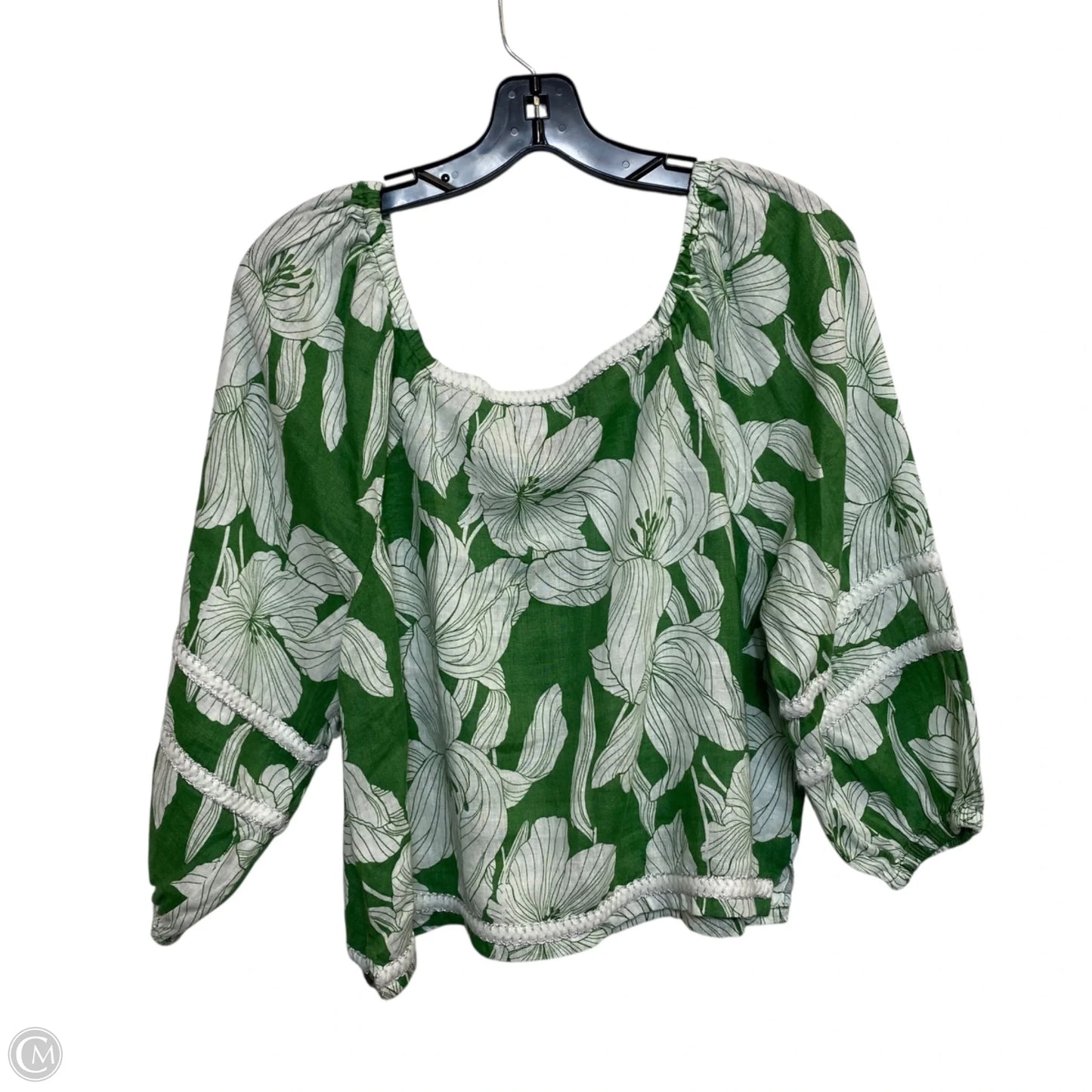 Top Long Sleeve By Tahari In Green, Size: M