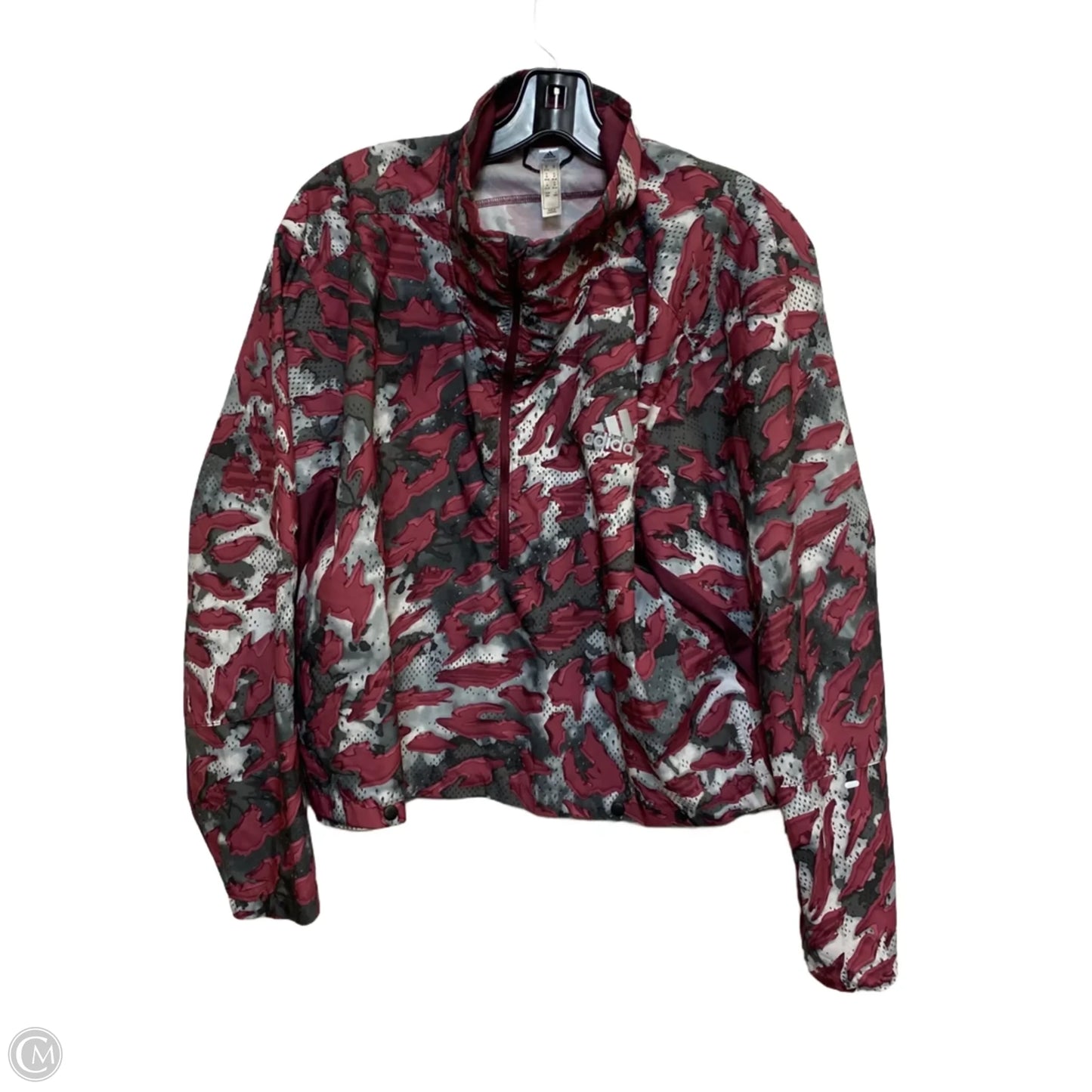 Athletic Jacket By Adidas In Pink, Size: M