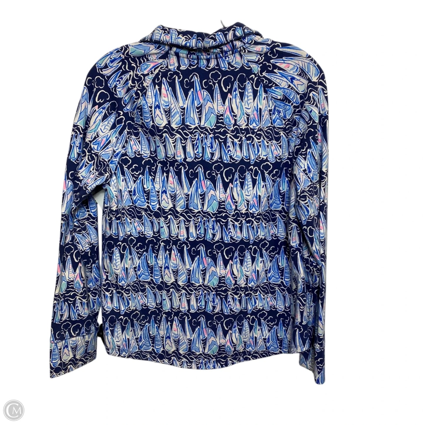 Top Long Sleeve Designer By Lilly Pulitzer In Blue, Size: M