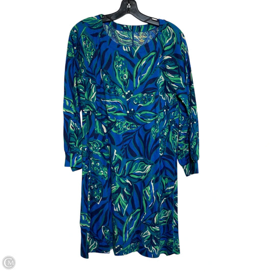 Dress Designer By Lilly Pulitzer In Blue & Green, Size: M
