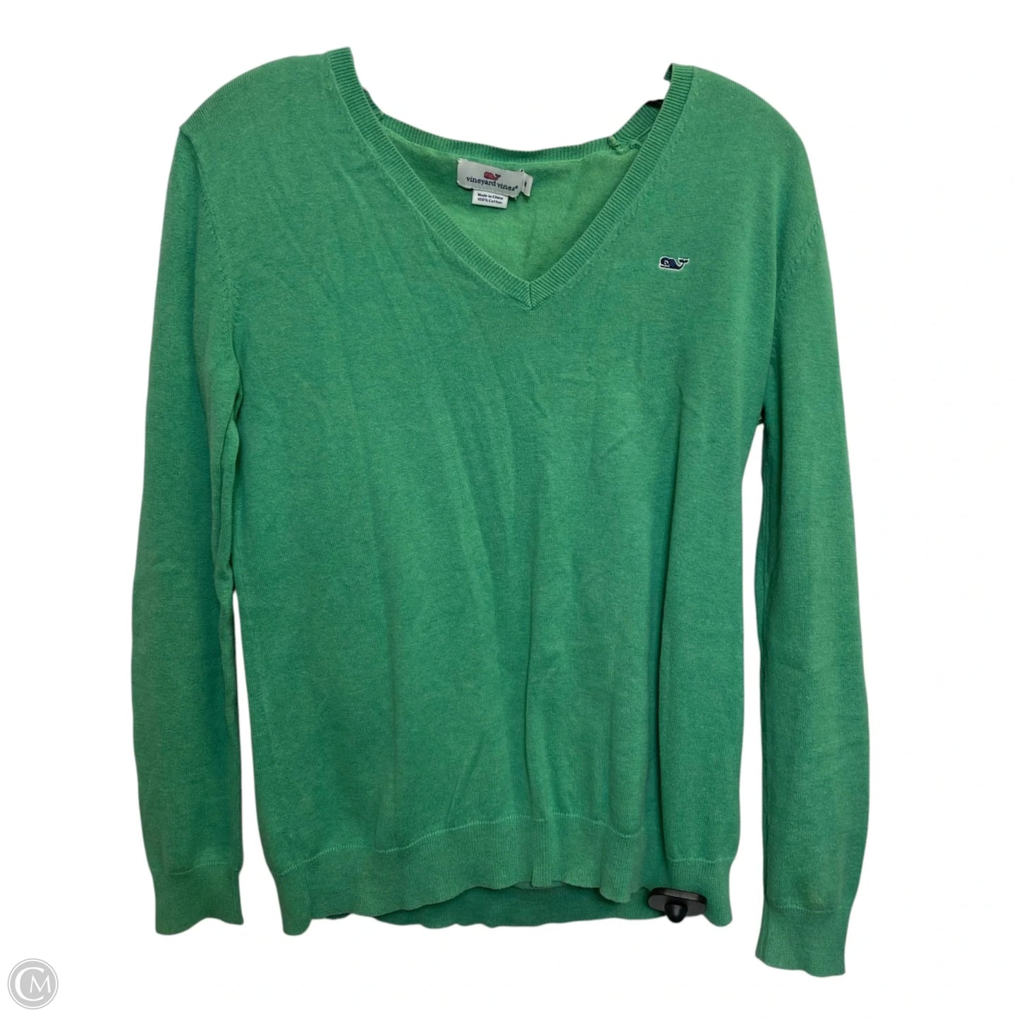 Top Long Sleeve Designer By Vineyard Vines In Green, Size: M