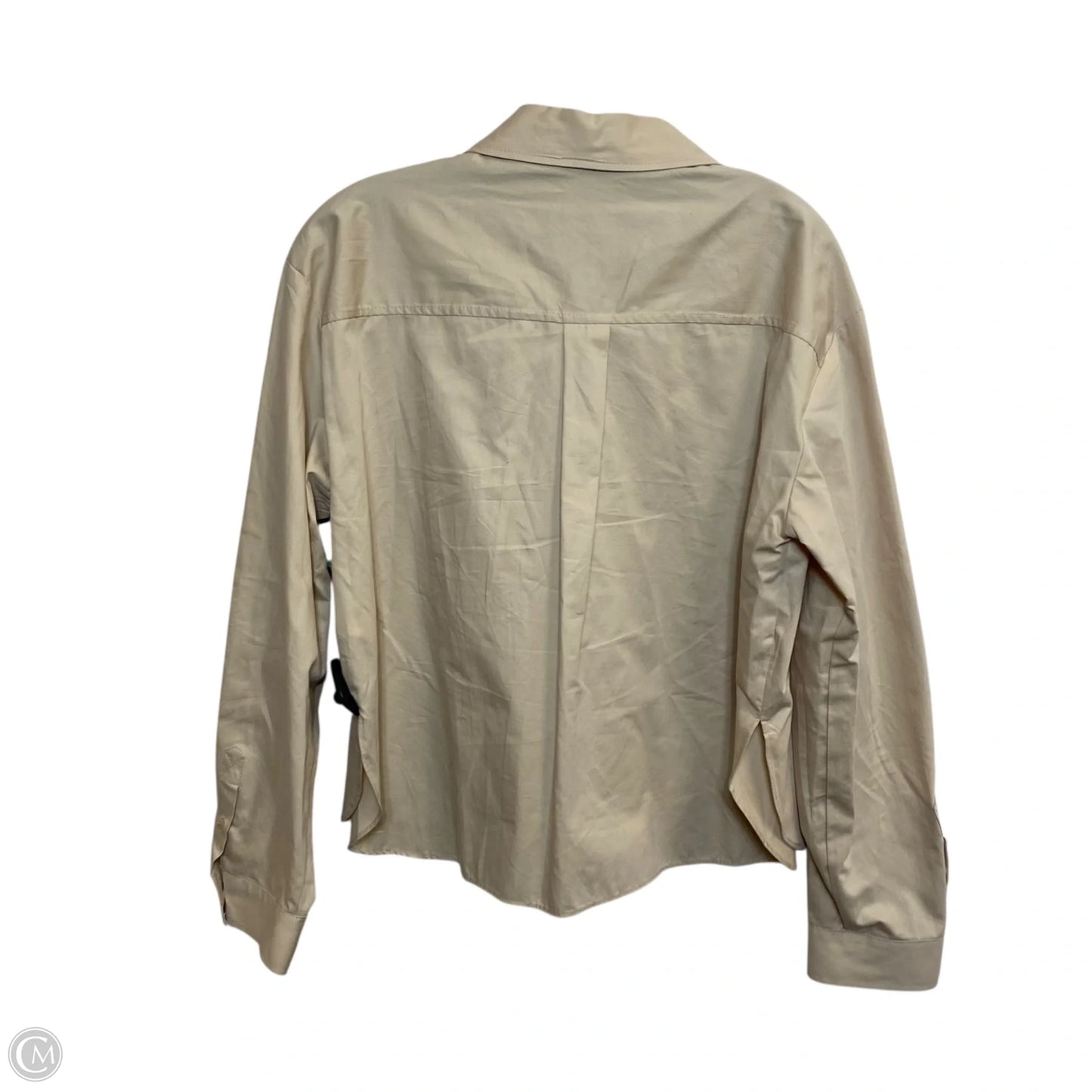 Top Long Sleeve By Zara In Tan, Size: L