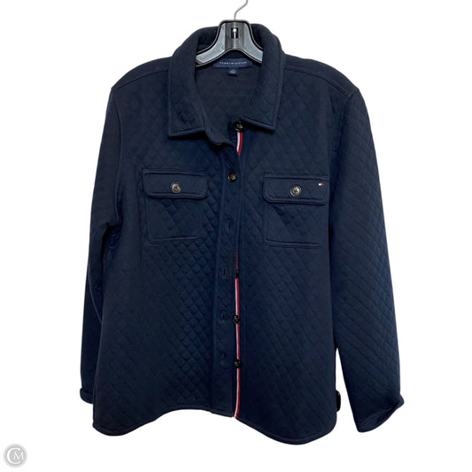 Jacket Shirt By Tommy Hilfiger In Navy, Size: L