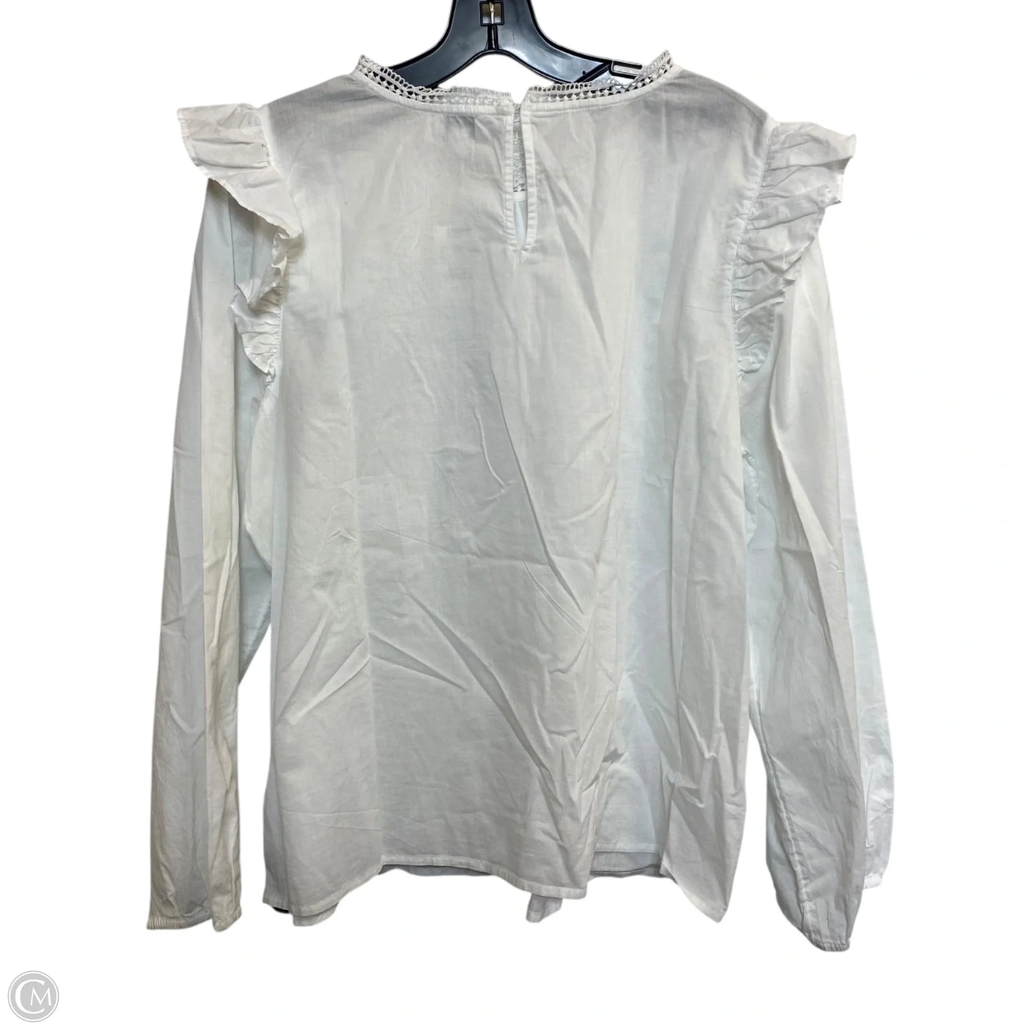 Top Long Sleeve By J. Crew In White, Size: Xl