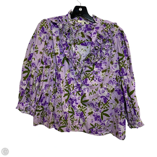 Top Long Sleeve By Pinch In Purple, Size: Xl