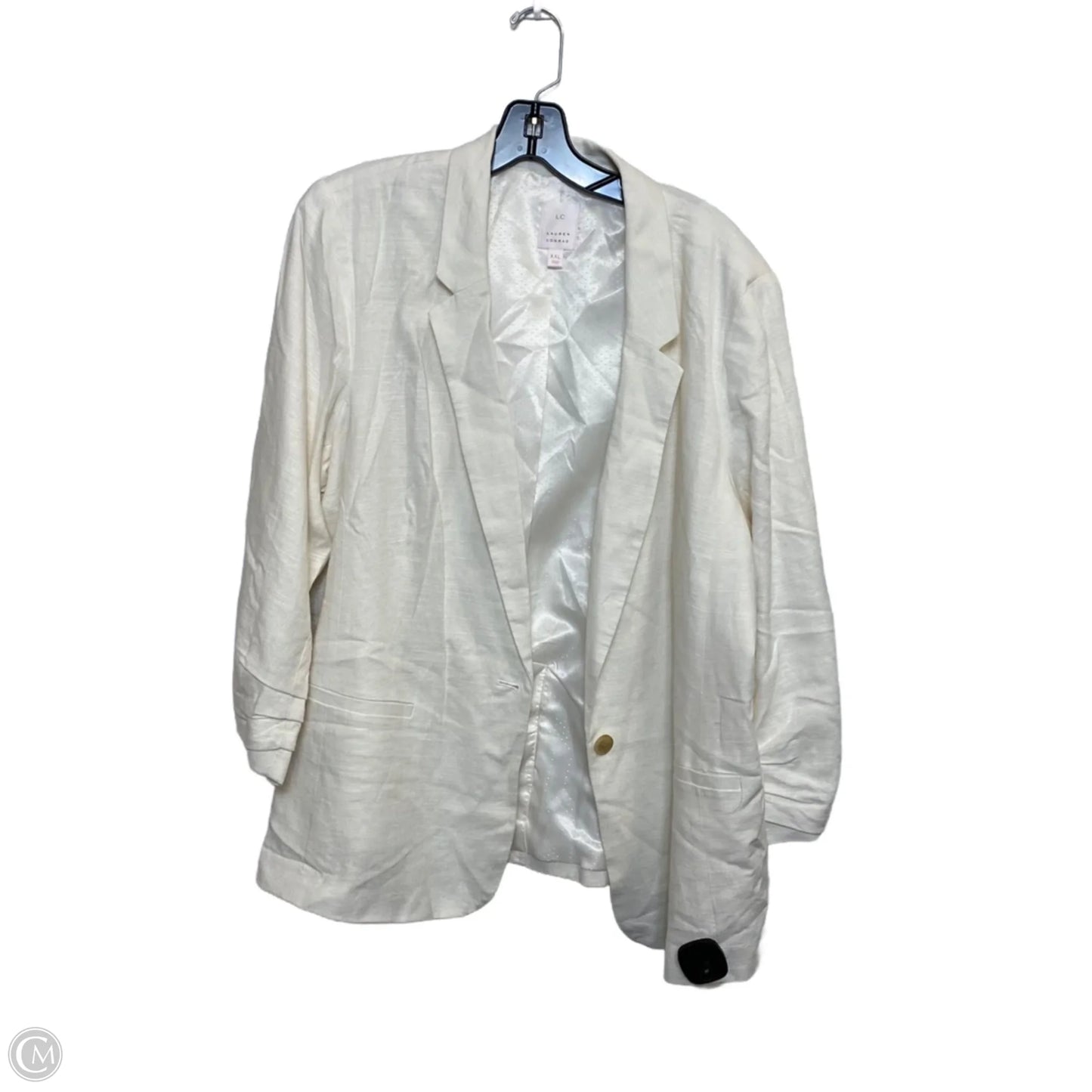Blazer By Lc Lauren Conrad In Cream, Size: Xxl