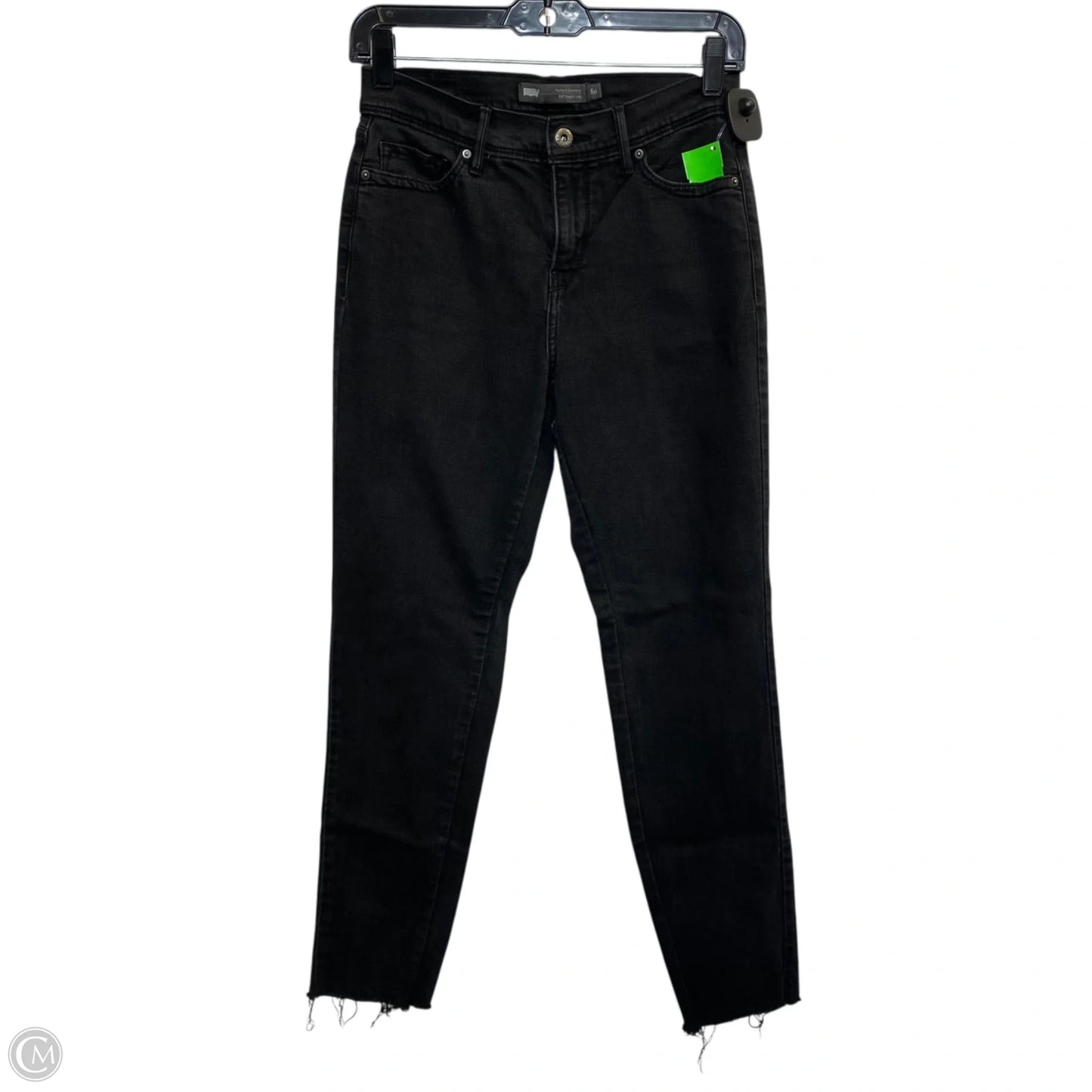 Jeans Skinny By Levis In Black Denim, Size: 6p