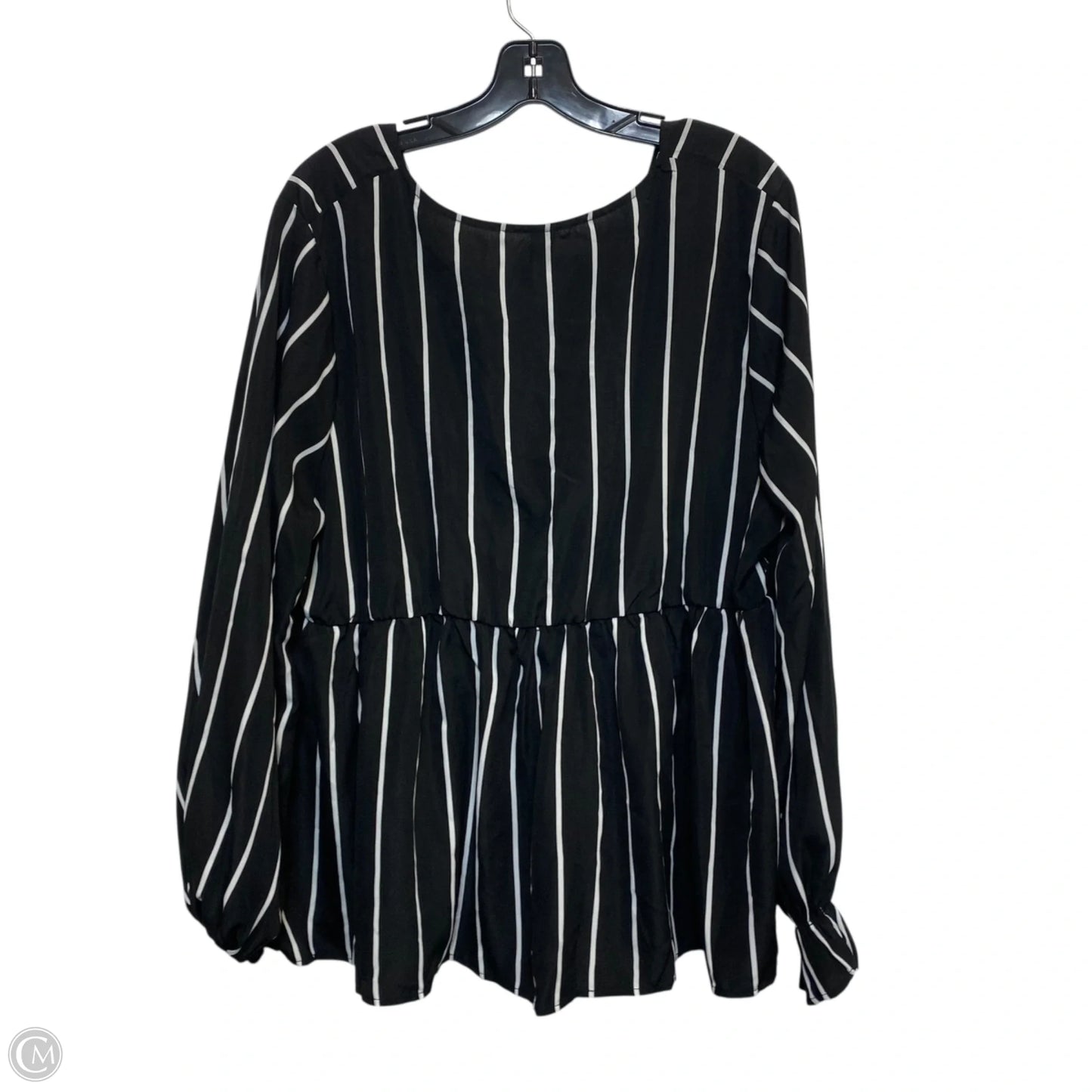 Top Long Sleeve By Shein In Black, Size: 2x