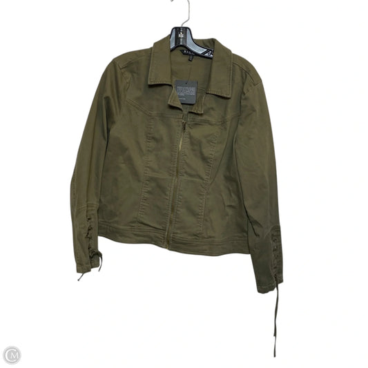 Jacket Denim By Baccini In Green Denim, Size: L