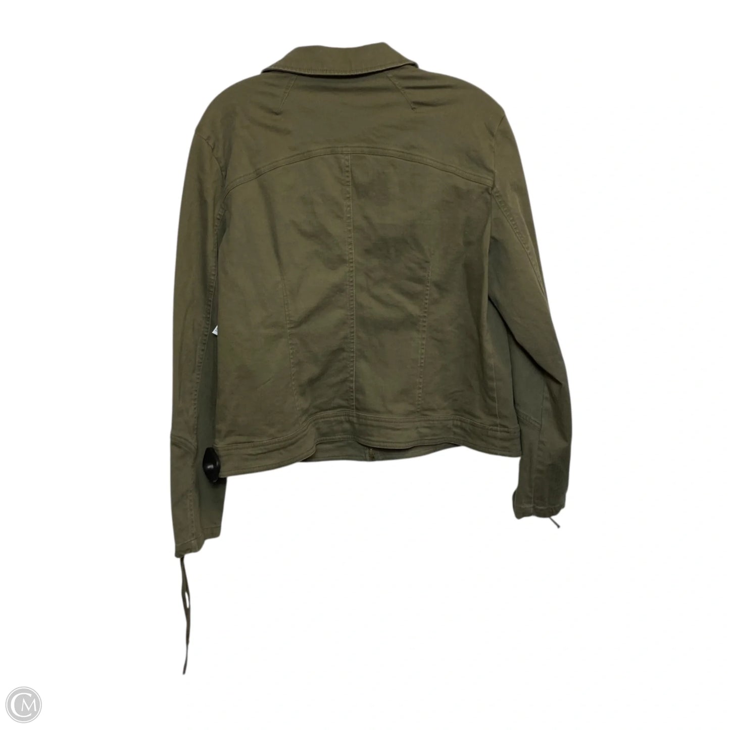 Jacket Denim By Baccini In Green Denim, Size: L