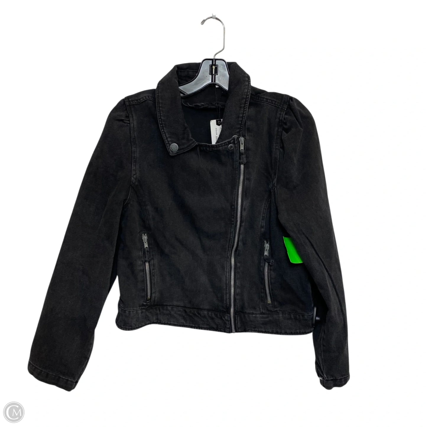 Jacket Denim By Vila In Black Denim, Size: L