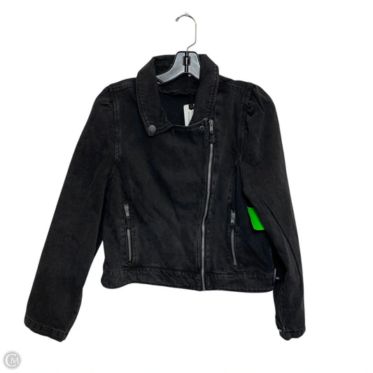 Jacket Denim By Vila In Black Denim, Size: L