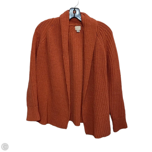 Sweater Cardigan By A New Day In Orange, Size: Xs