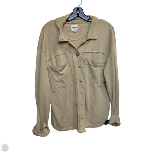 Jacket Shirt By Kensie In Tan, Size: M