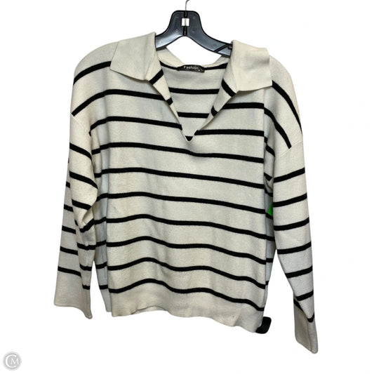 Sweater By Fashion In Black & White, Size: M