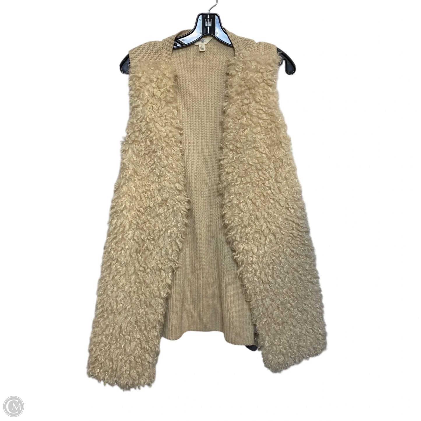 Vest Faux Fur & Sherpa By Terra & Sky In Tan, Size: 1x