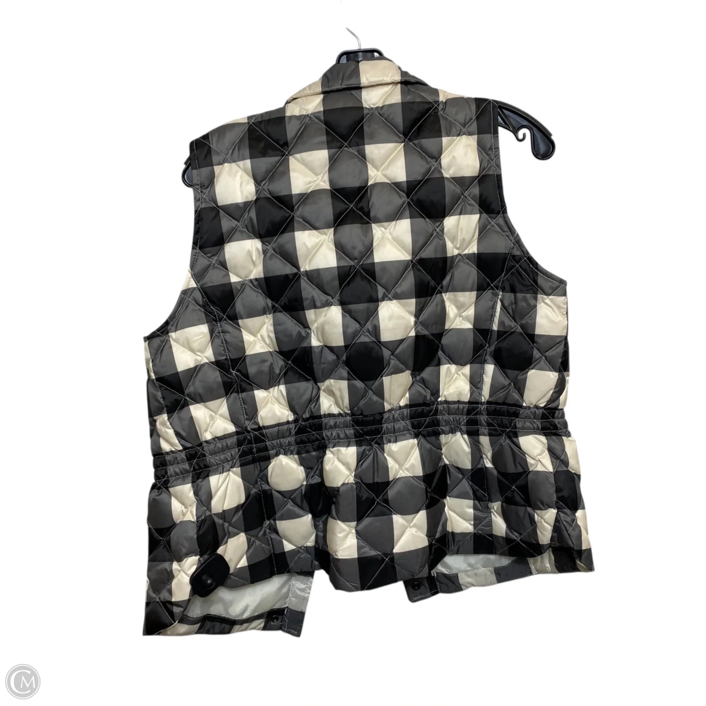 Vest Puffer & Quilted By Talbots In Black & Cream, Size: Mp