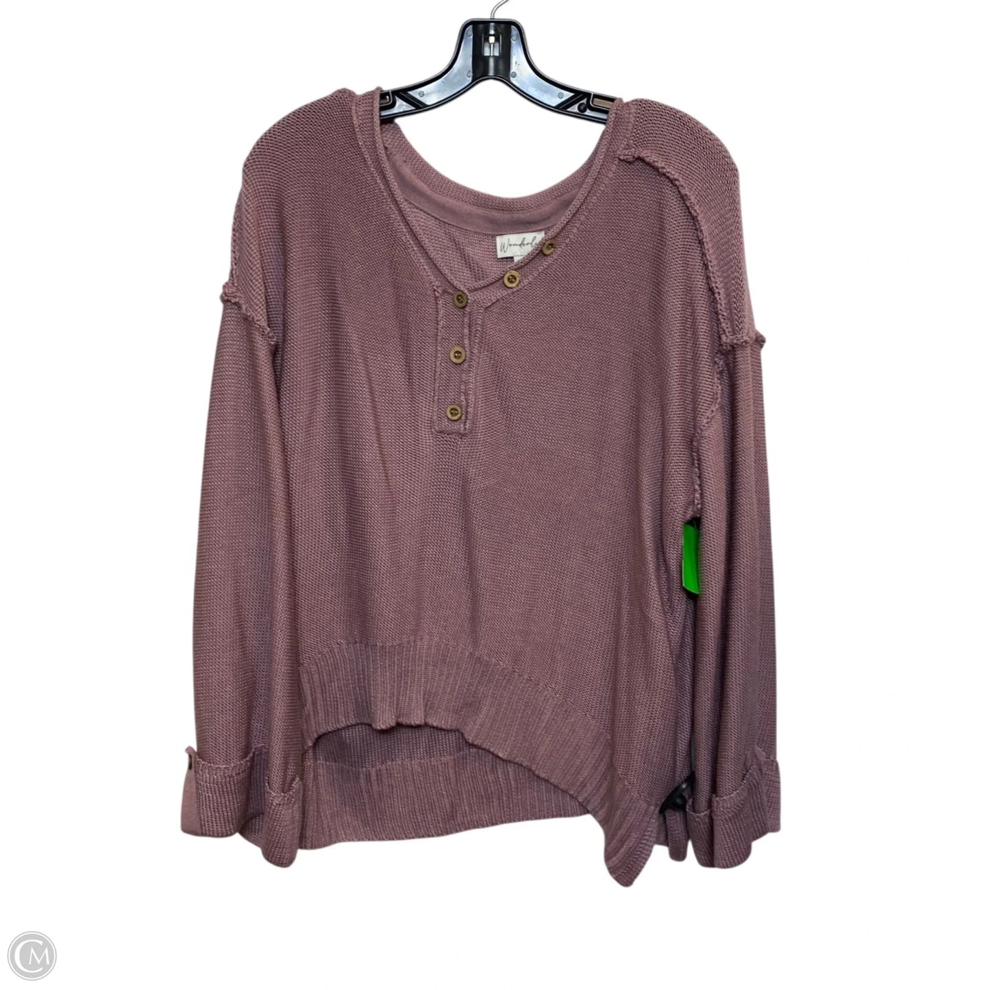 Sweater By Wonderly In Purple, Size: L