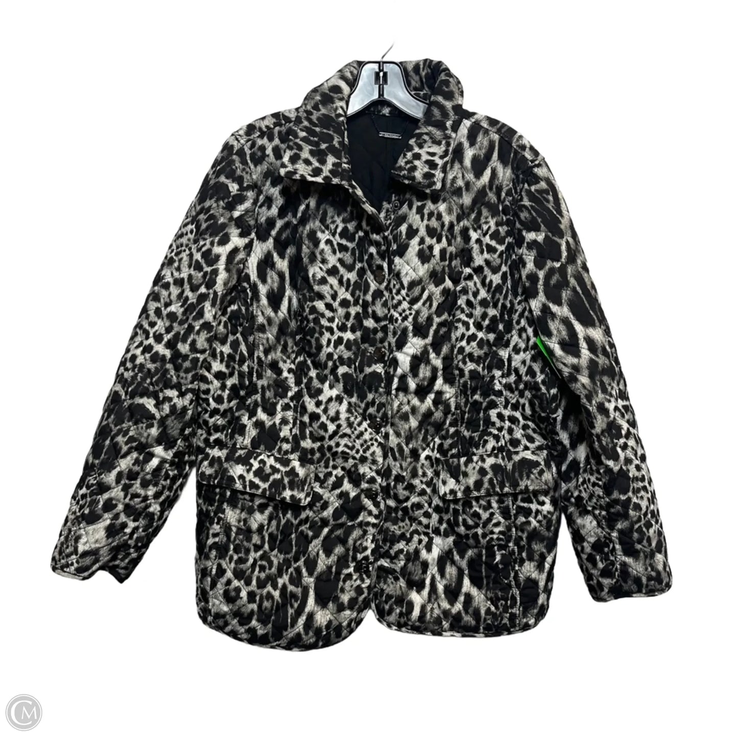 Jacket Puffer & Quilted By Chicos In Animal Print, Size: L