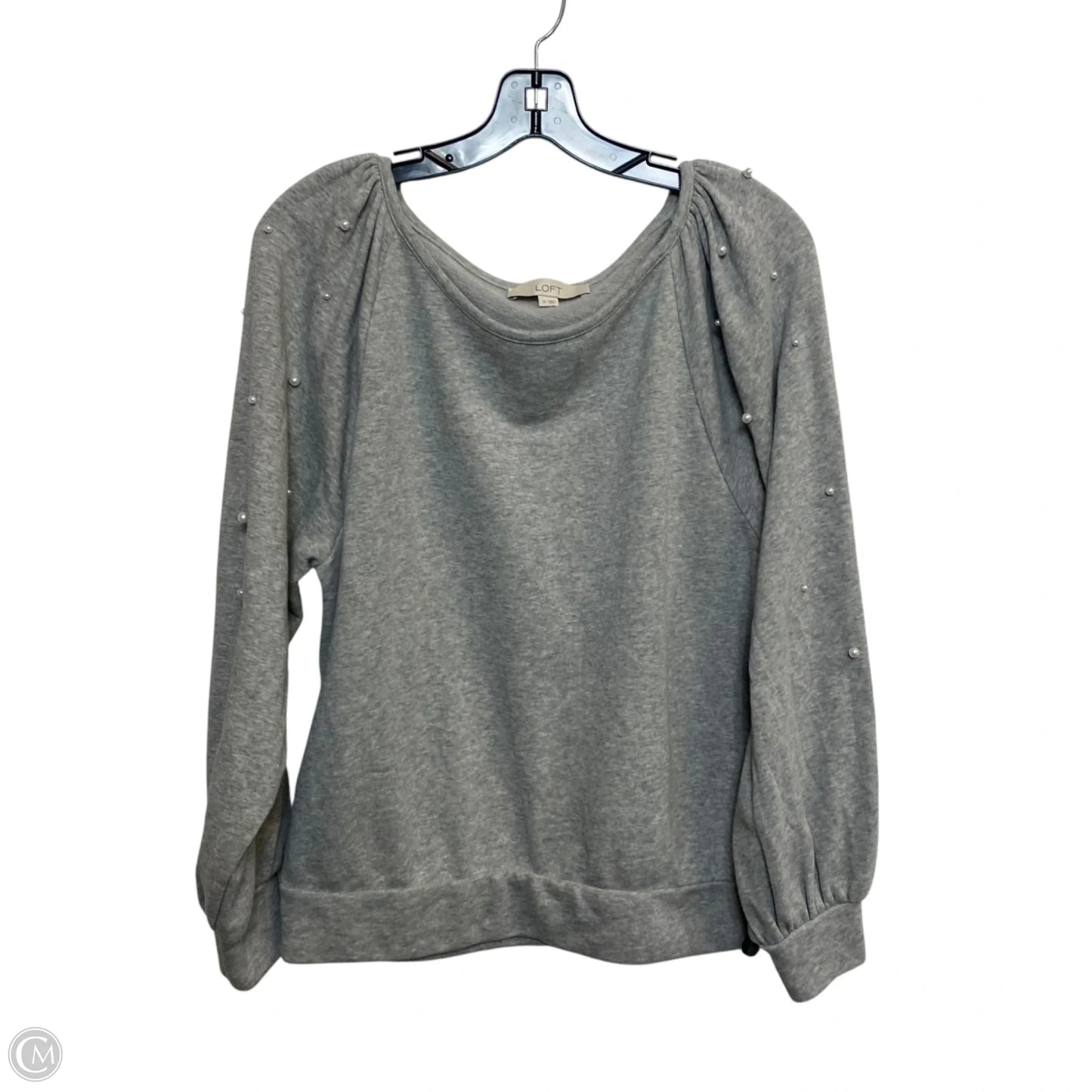 Top Long Sleeve By Loft In Grey, Size: M