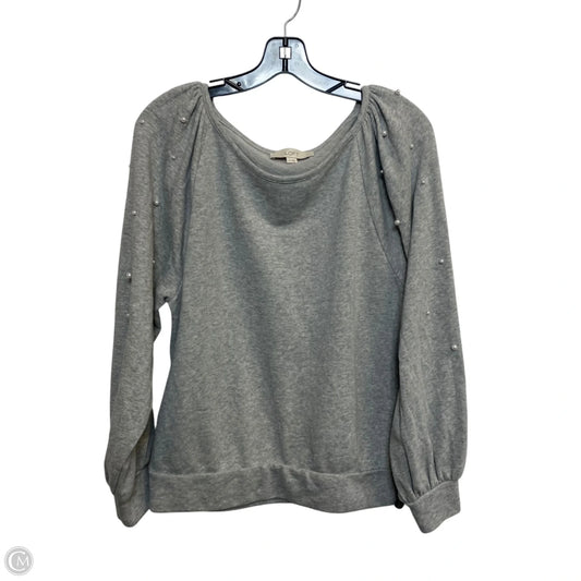 Top Long Sleeve By Loft In Grey, Size: M