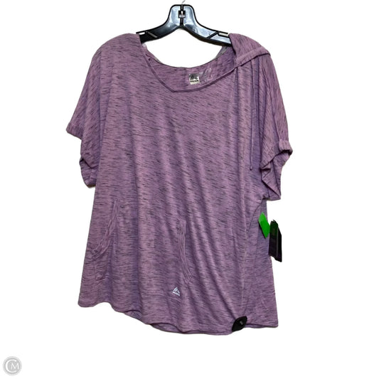 Athletic Top Short Sleeve By Rbx In Purple, Size: 2x