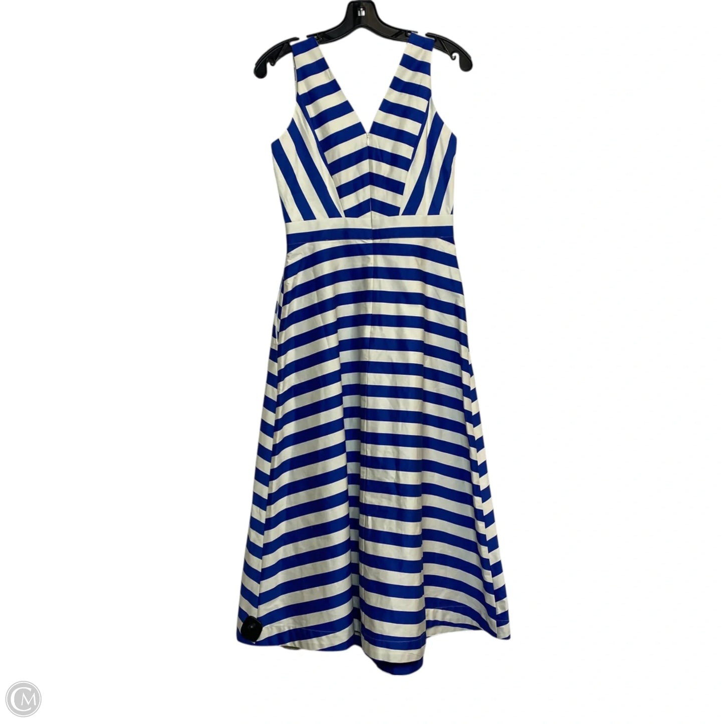 Dress Casual Midi By Boden In Blue & Cream, Size: Xs
